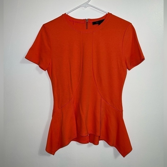 BCBGMaxAzria Scarlet Ambrosia Asymmetrical Shirt - Picture 1 of 8